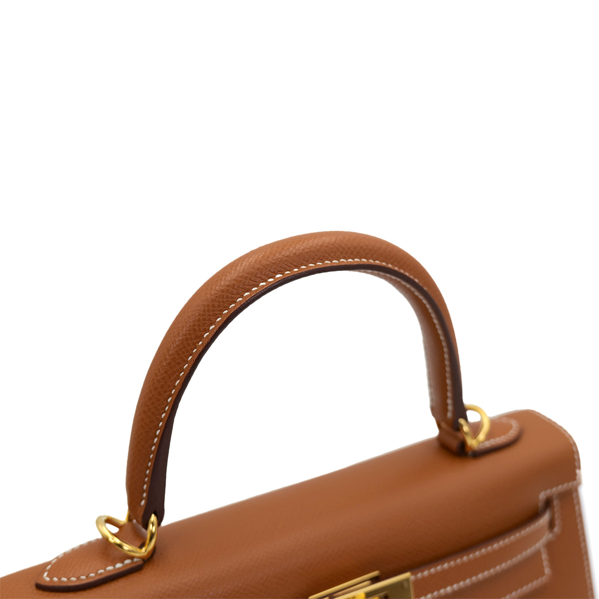 Luxury Promise Japan HERMES KELLY 25 SELLIER GOLD EPSOM HAND SHOULDER BAG B GHW 90301628