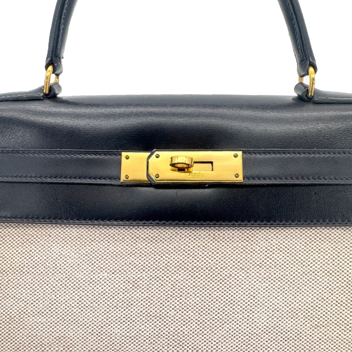 Luxury Promise Japan HERMES KELLY 28 BLUE INDIGO BOXCALF TOILE H HAND SHOULDER BAG 〇C GHW 90292060