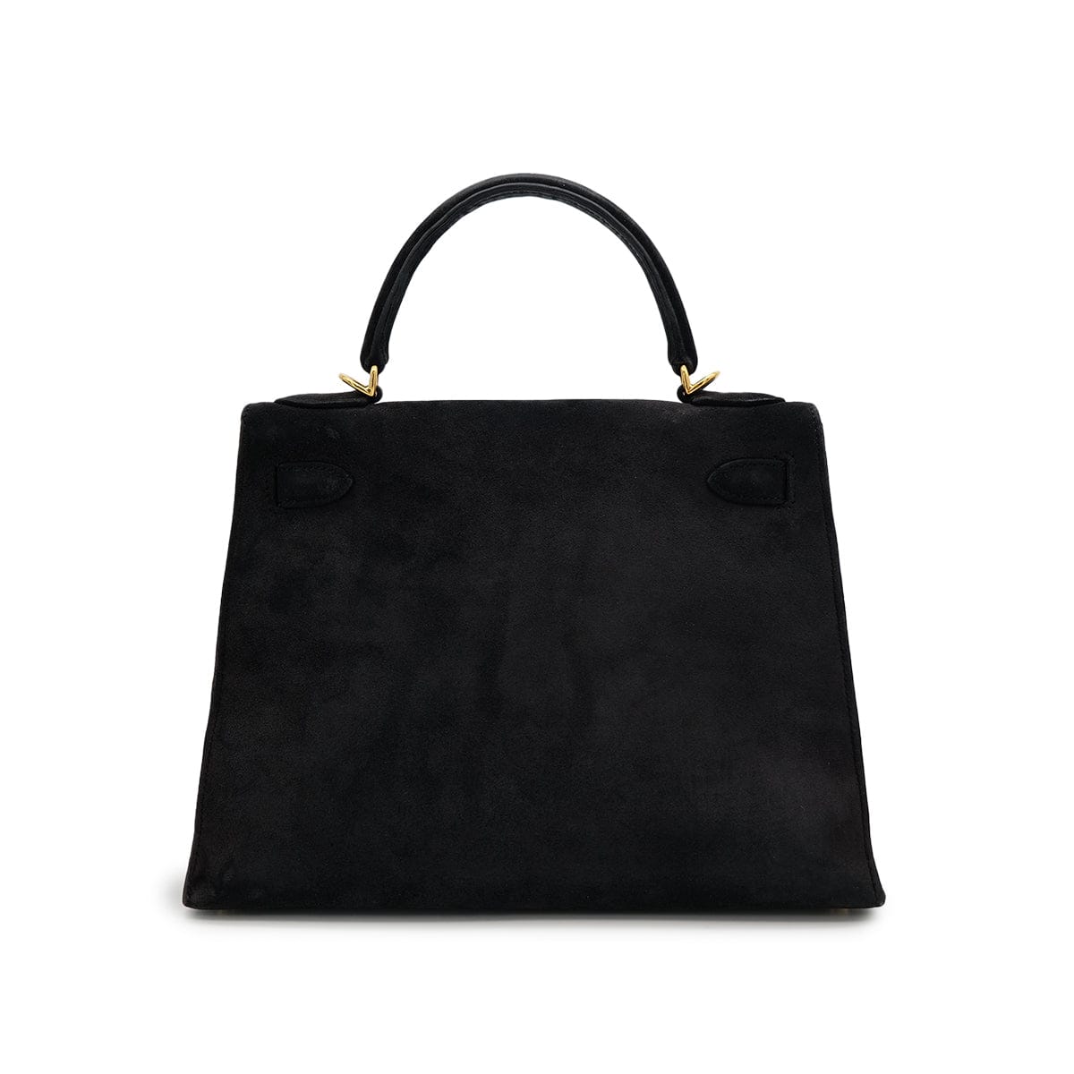 Luxury Promise Japan HERMES KELLY 28 RETORNE BLACK DEBRIS HAND BAG 2000 SQUARE D GOLD HARDWARE 90318612
