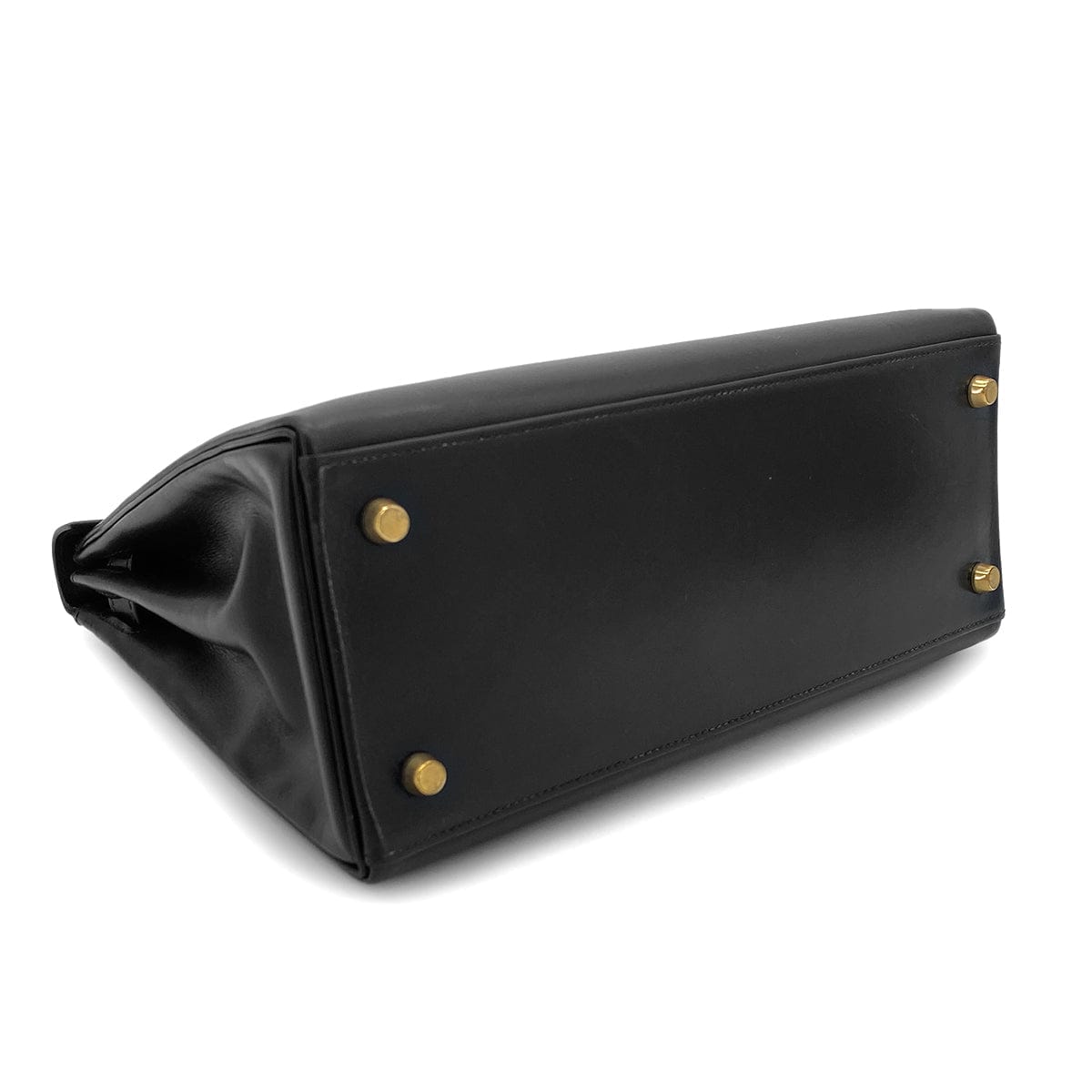 Luxury Promise Japan HERMES KELLY 28 RETOURNE BLACK BOX CALF HAND BAG 〇W GHW 90301095