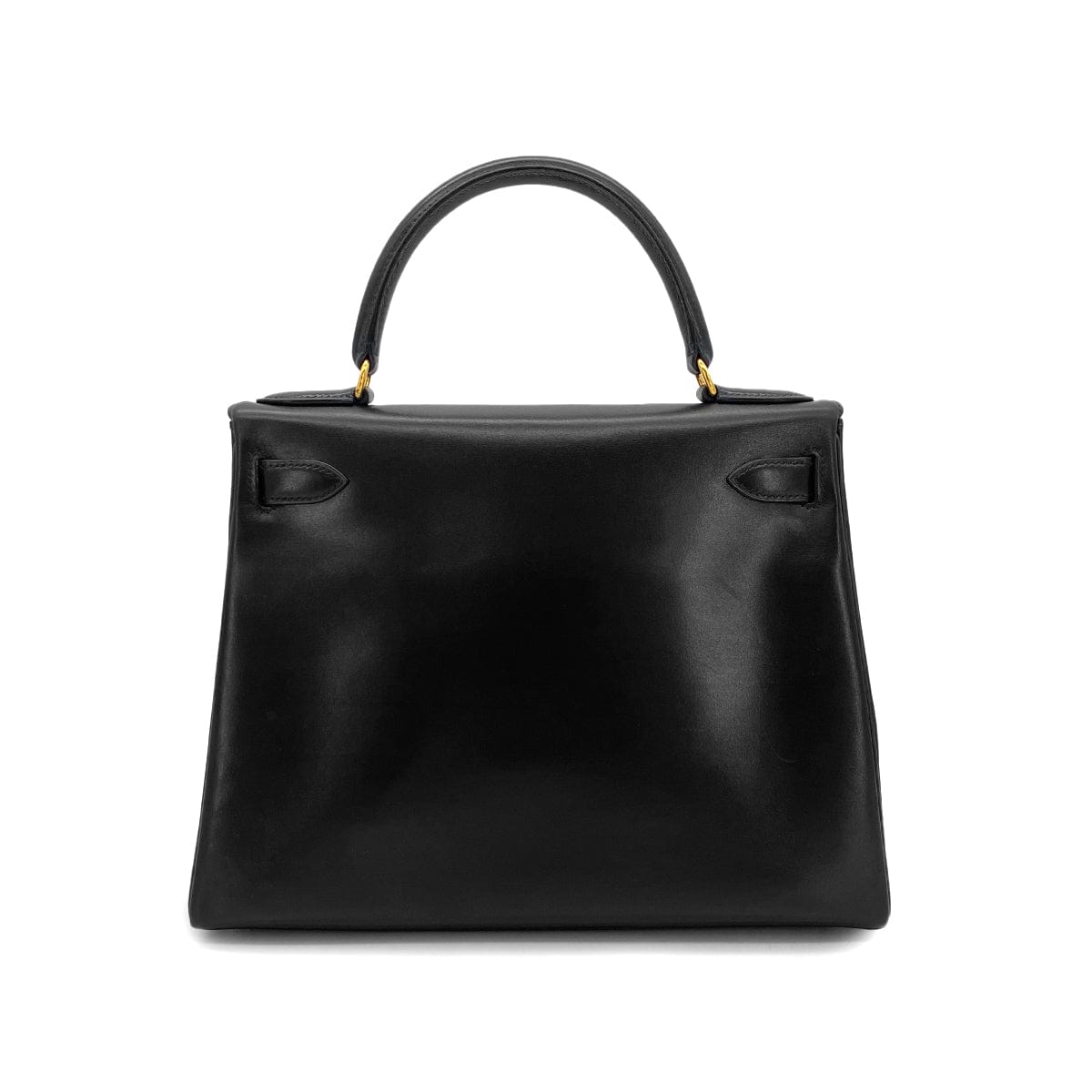 Luxury Promise Japan HERMES KELLY 28 RETOURNE BLACK BOX CALF HAND BAG 〇W GHW 90301095