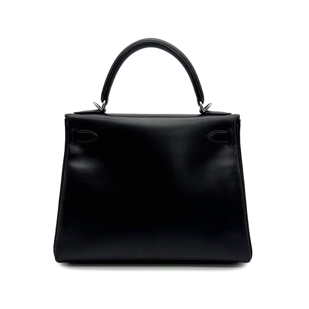 Luxury Promise Japan HERMES KELLY 28 RETOURNE BLACK BOXCALF HAND SHOULDER BAG □G PHW 90307205