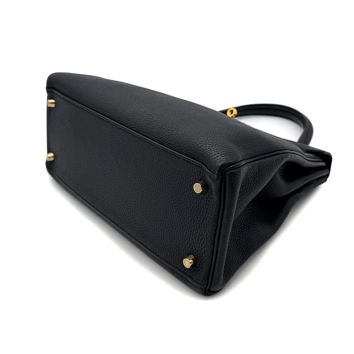 Luxury Promise Japan HERMES KELLY 28 RETOURNE BLACK EVERCOLOR HAND SHOULDER BAG □R GHW 90292891