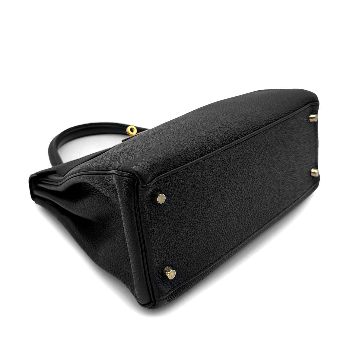 Luxury Promise Japan HERMES KELLY 28 RETOURNE BLACK EVERCOLOR HAND SHOULDER BAG □R GHW 90292891