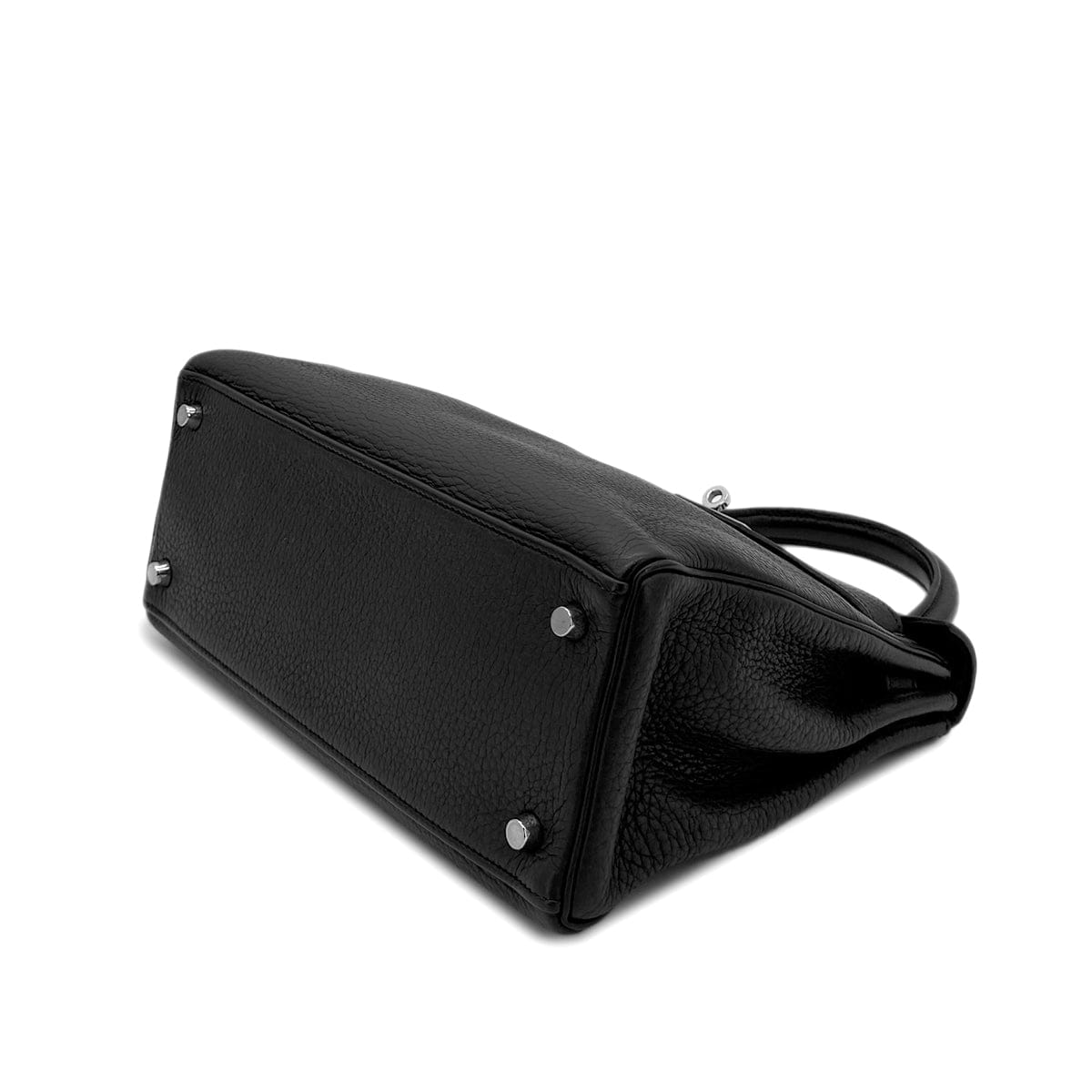 Luxury Promise Japan HERMES KELLY 28 RETOURNE BLACK TAURILLON CLEMENCE HAND SHOULDER BAG □J SHW 90279006