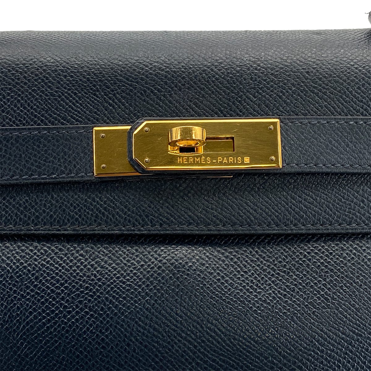 Luxury Promise Japan HERMES KELLY 28 RETOURNE BLUE INDIGO COUCHEVEL HAND SHOULDER BAG 1994 CIRCLE X GOLD HARDWARE 90311963