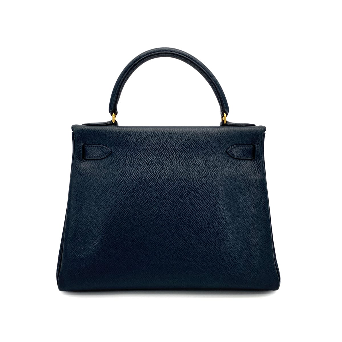 Luxury Promise Japan HERMES KELLY 28 RETOURNE BLUE INDIGO COUCHEVEL HAND SHOULDER BAG 1994 CIRCLE X GOLD HARDWARE 90311963