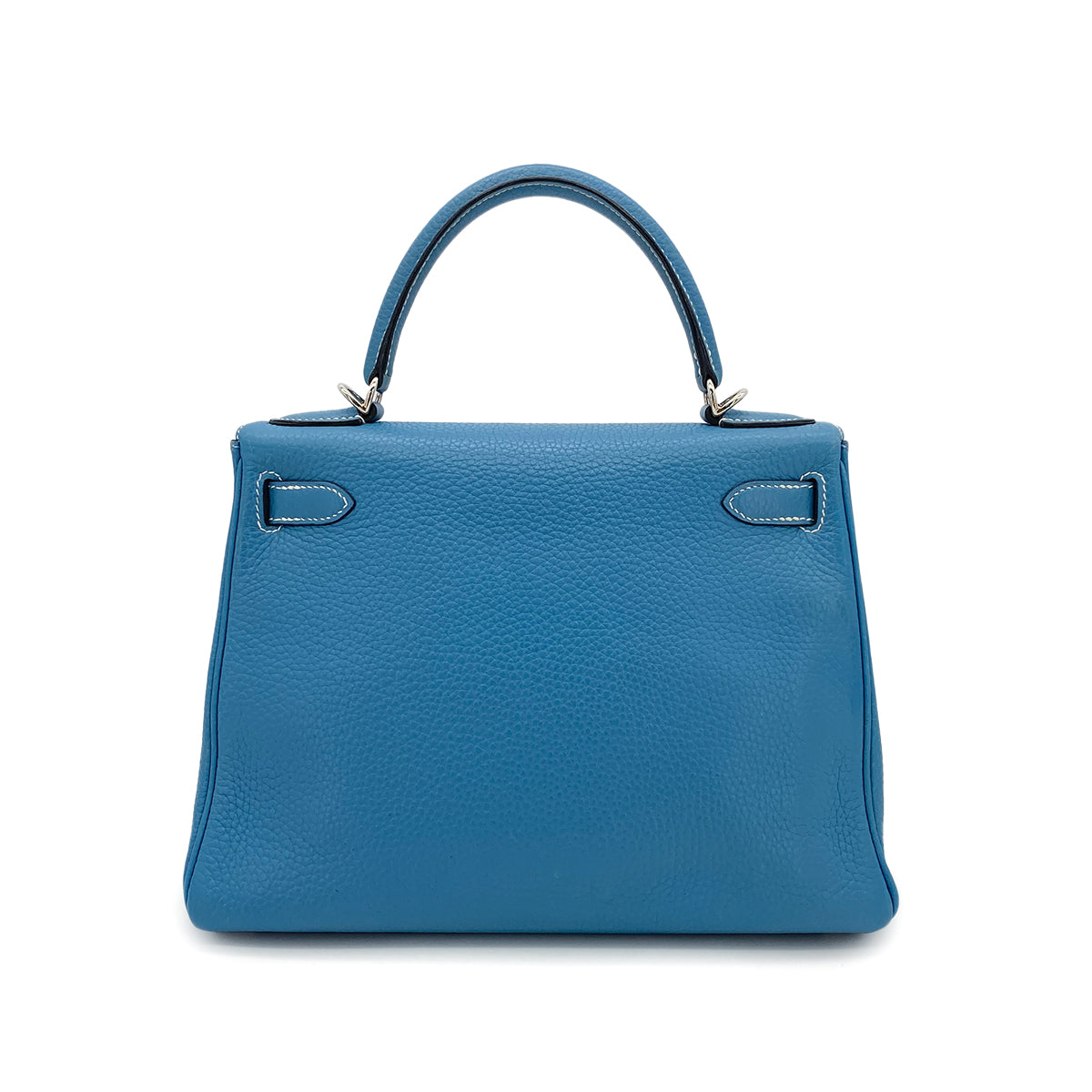 Luxury Promise Japan HERMES KELLY 28 RETOURNE BLUE JEAN TAURILLON CLEMENCE HAND SHOULDER BAG □J SHW 90301735