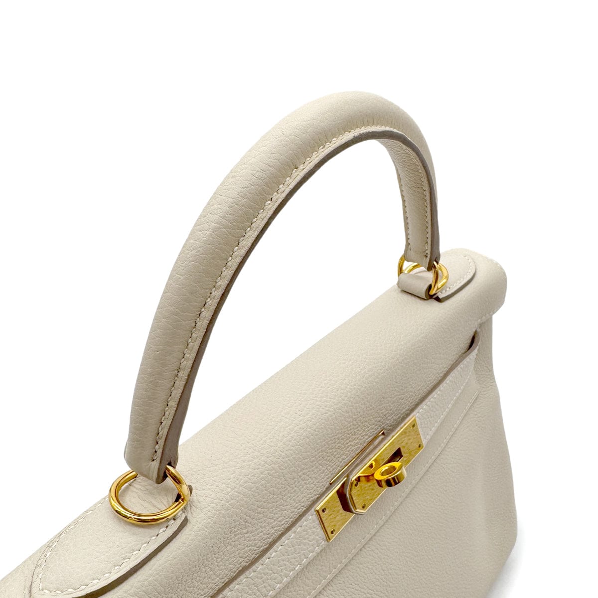 Luxury Promise Japan HERMES KELLY 28 RETOURNE CRAIE TAURILLON NOVILLO HAND SHOULDER BAG X GHW 90294143