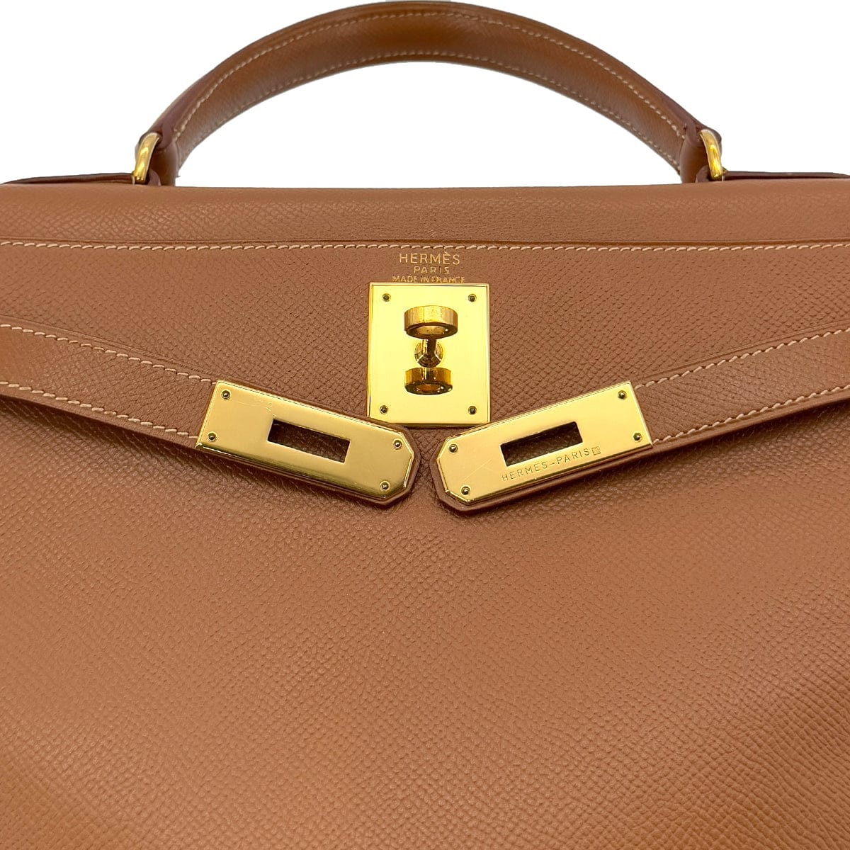 Luxury Promise Japan HERMES KELLY 28 RETOURNE GOLD COUCHEVEL HAND SHOULDER BAG □B GHW 90286020