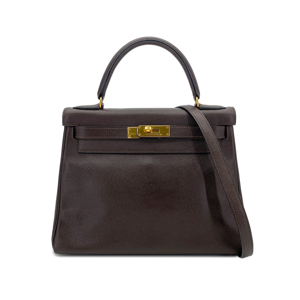Luxury Promise Japan HERMES KELLY 28 RETOURNE HAVANNE COUCHEVEL HAND SHOULDER BAG 〇W GHW 90290354