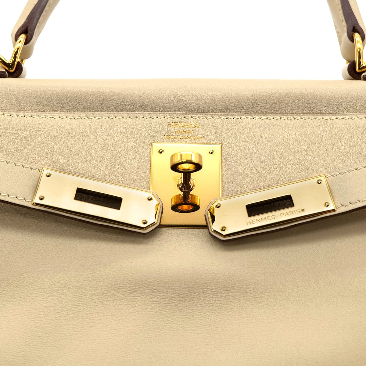 Luxury Promise Japan HERMES KELLY 28 RETOURNE PARCHEMIN SWIFT HAND SHOULDER BAG □M GHW 90301033