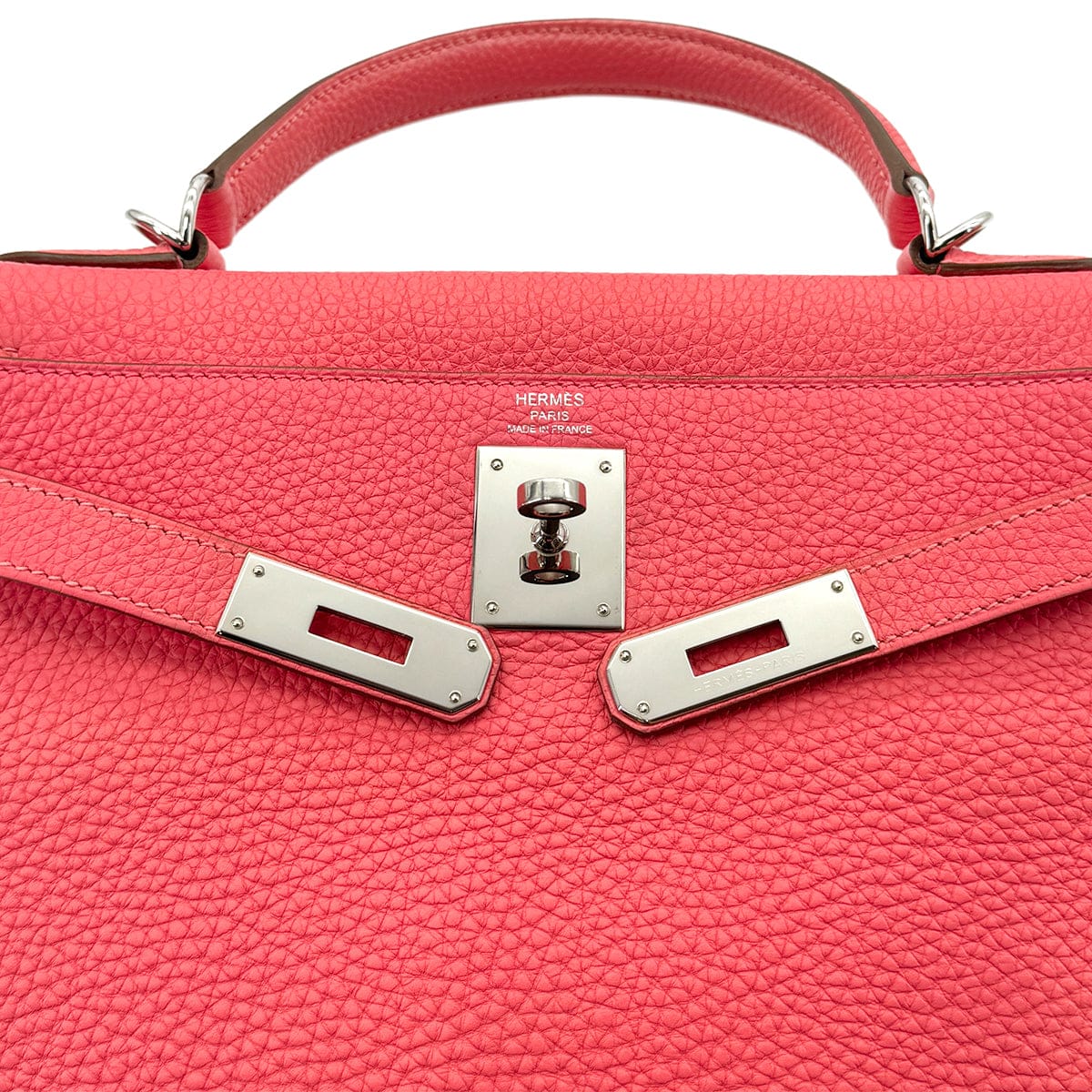 Luxury Promise Japan HERMES KELLY 28 RETOURNE ROSE LIPSTICK TAURILLON CLEMENCE HAND SHOULDER BAG □Q SHW 90296045