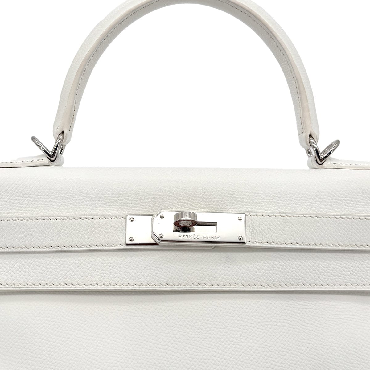 Luxury Promise Japan HERMES KELLY 28 RETOURNE WHITE BLEU JEAN VEAU EPSOM HAND SHOULDER BAG □I SHW 90295747