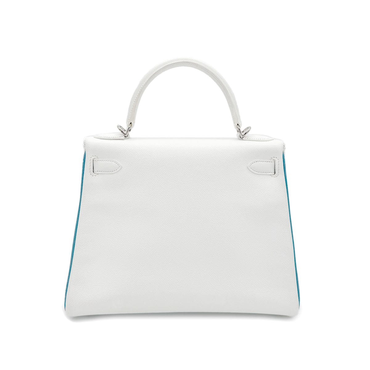 Luxury Promise Japan HERMES KELLY 28 RETOURNE WHITE BLEU JEAN VEAU EPSOM HAND SHOULDER BAG □I SHW 90295747