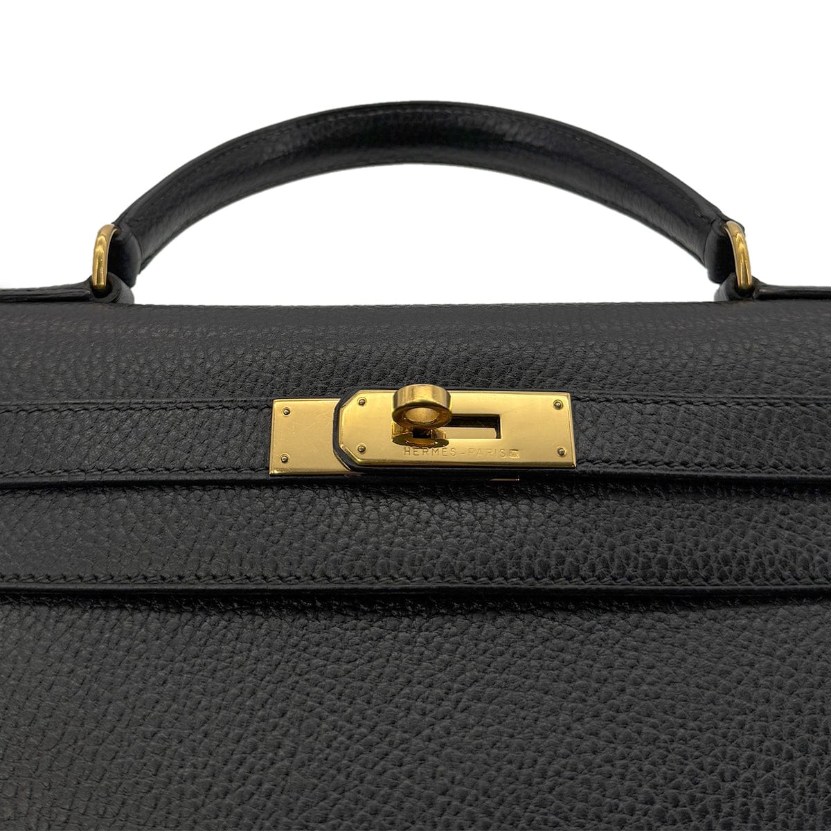 Luxury Promise Japan HERMES KELLY 28 SELLIER BLACK ARDENNES HAND SHOULDER BAG 〇Y GHW 90279720