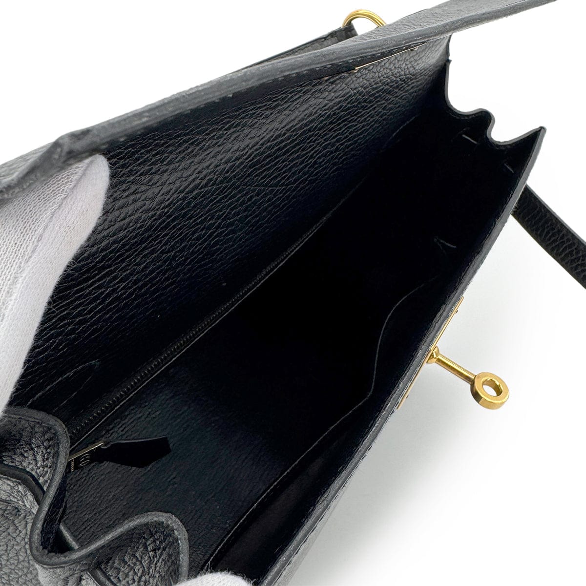 Luxury Promise Japan HERMES KELLY 28 SELLIER BLACK ARDENNES HAND SHOULDER BAG 〇Y GHW 90279720