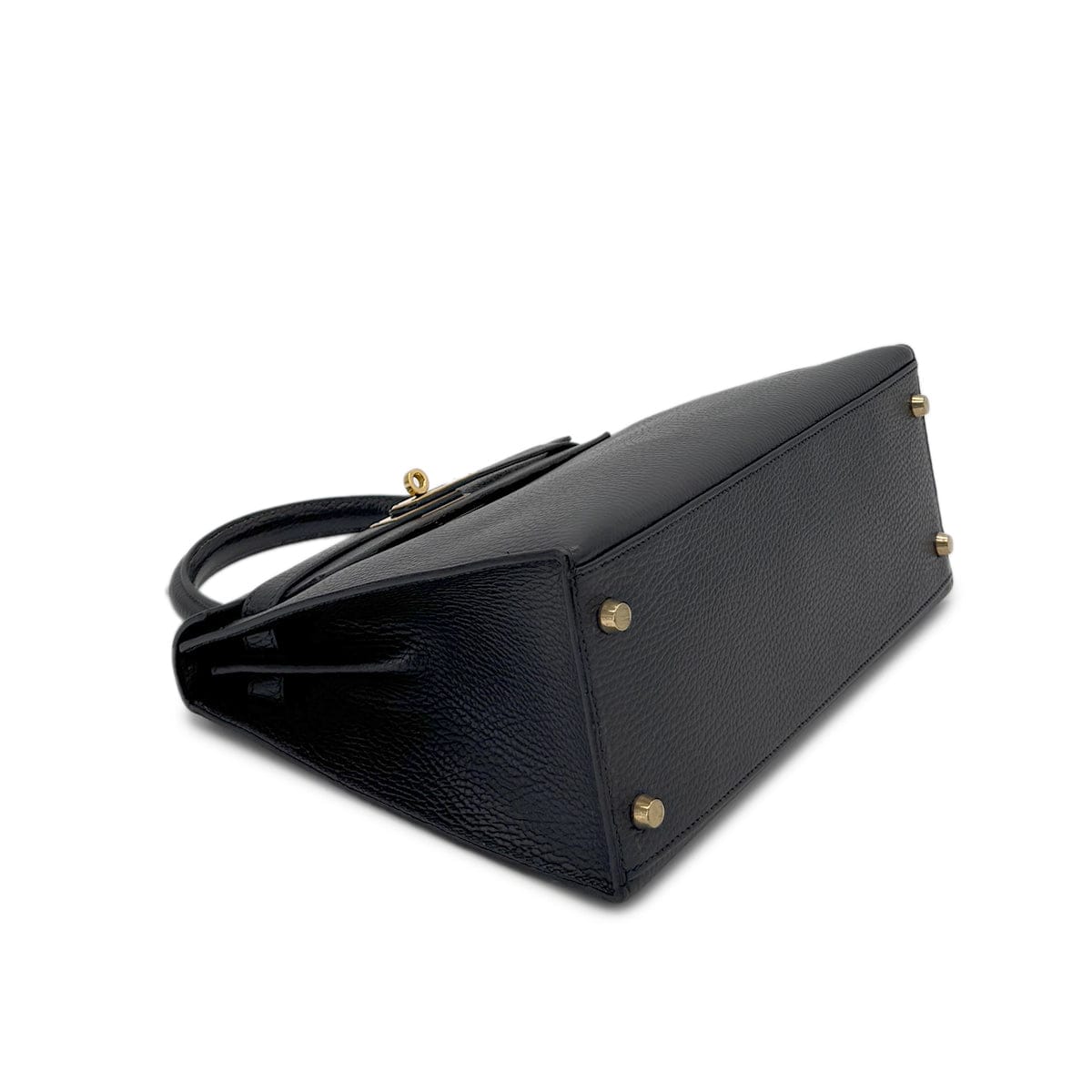 Luxury Promise Japan HERMES KELLY 28 SELLIER BLACK ARDENNES HAND SHOULDER BAG 〇Y GHW 90279720