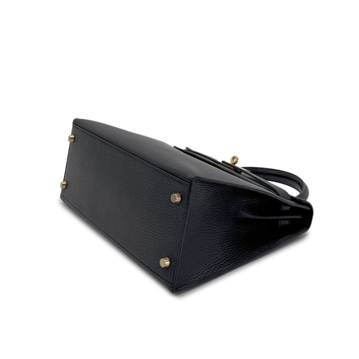 Luxury Promise Japan HERMES KELLY 28 SELLIER BLACK ARDENNES HAND SHOULDER BAG 〇Y GHW 90279720