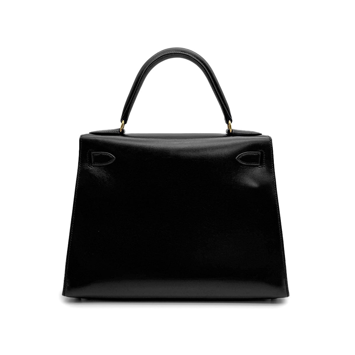 Luxury promise Japan HERMES KELLY 28 SELLIER BLACK BOXCALF HAND SHOULDER BAG 1996 CIRCLE Z GOLD HARDWRE 90317720