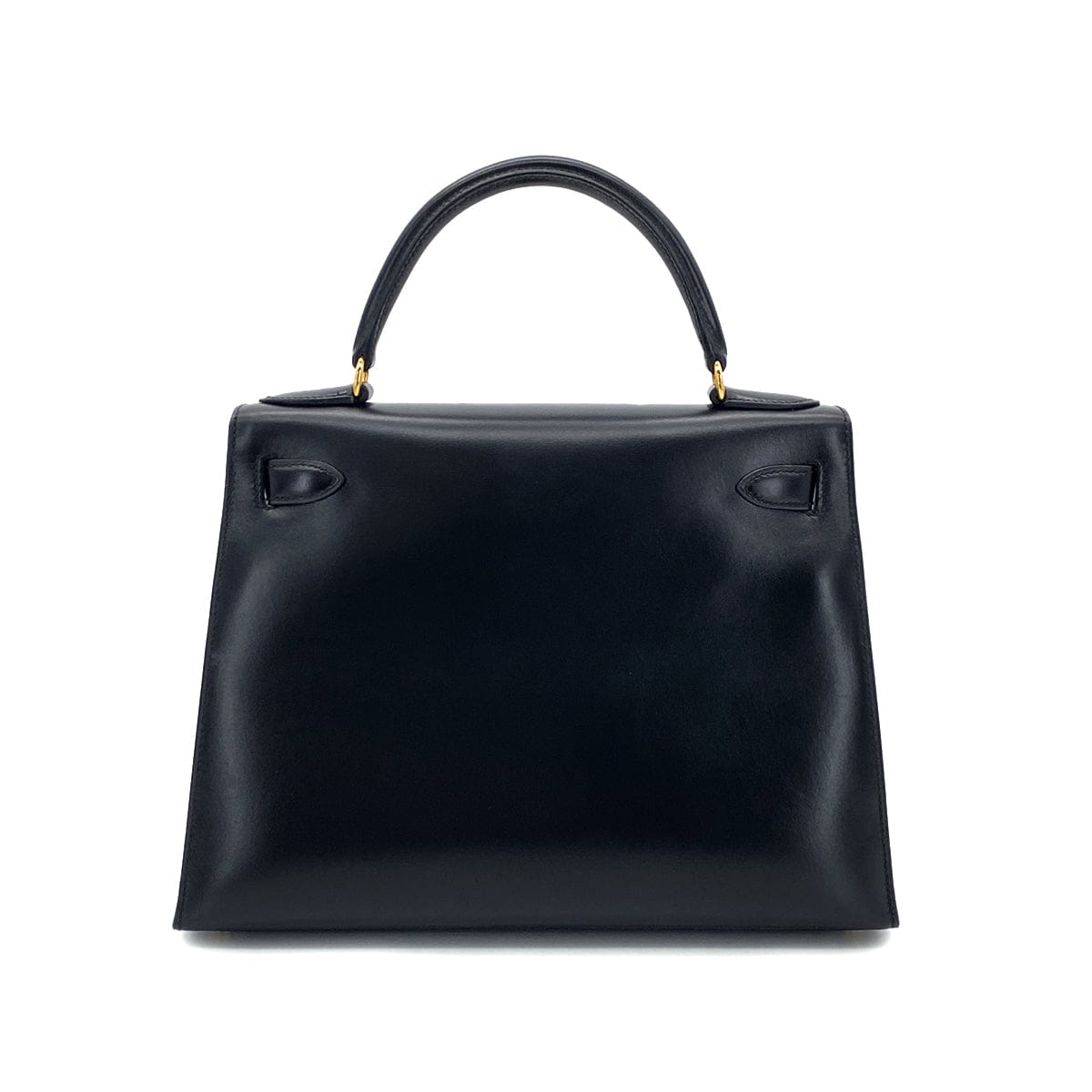 Luxury Promise Japan HERMES KELLY 28 SELLIER BLACK BOXCALF HAND SHOULDER BAG □A GHW 90297514