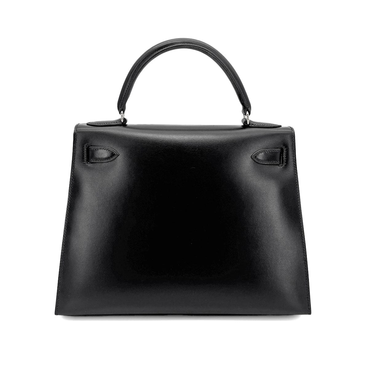 Luxury Promise Japan HERMES KELLY 28 SELLIER BLACK BOXCALF HAND SHOULDER BAG 〇W GHW 90275884