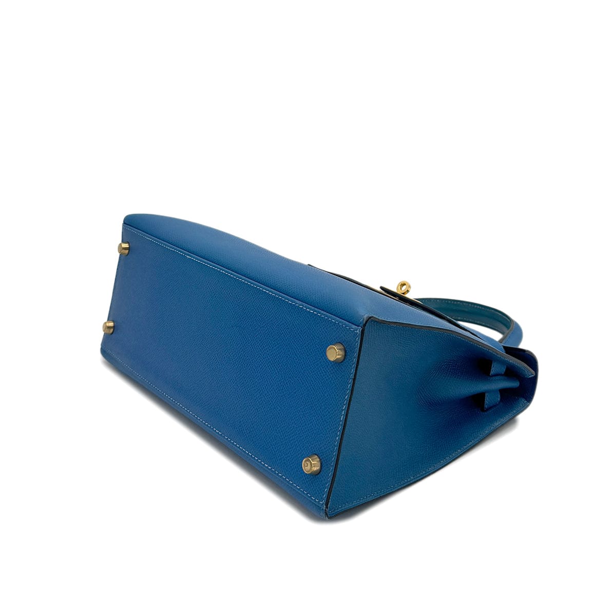 Luxury Promise Japan HERMES KELLY 28 SELLIER BLEU FRANCE VEAU EPSOM HAND SHOULDER BAG □O GHW 90295407