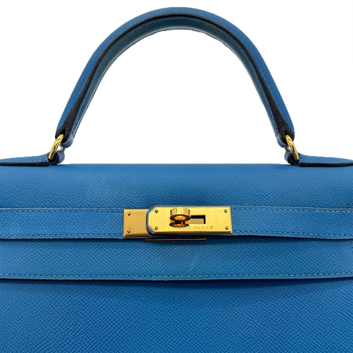 Luxury Promise Japan HERMES KELLY 28 SELLIER BLEU FRANCE VEAU EPSOM HAND SHOULDER BAG □O GHW 90295407