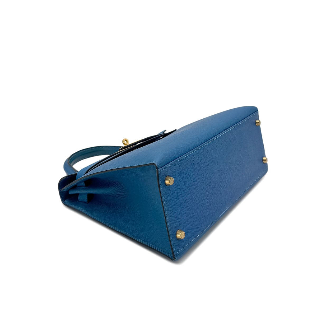 Luxury Promise Japan HERMES KELLY 28 SELLIER BLEU FRANCE VEAU EPSOM HAND SHOULDER BAG □O GHW 90295407