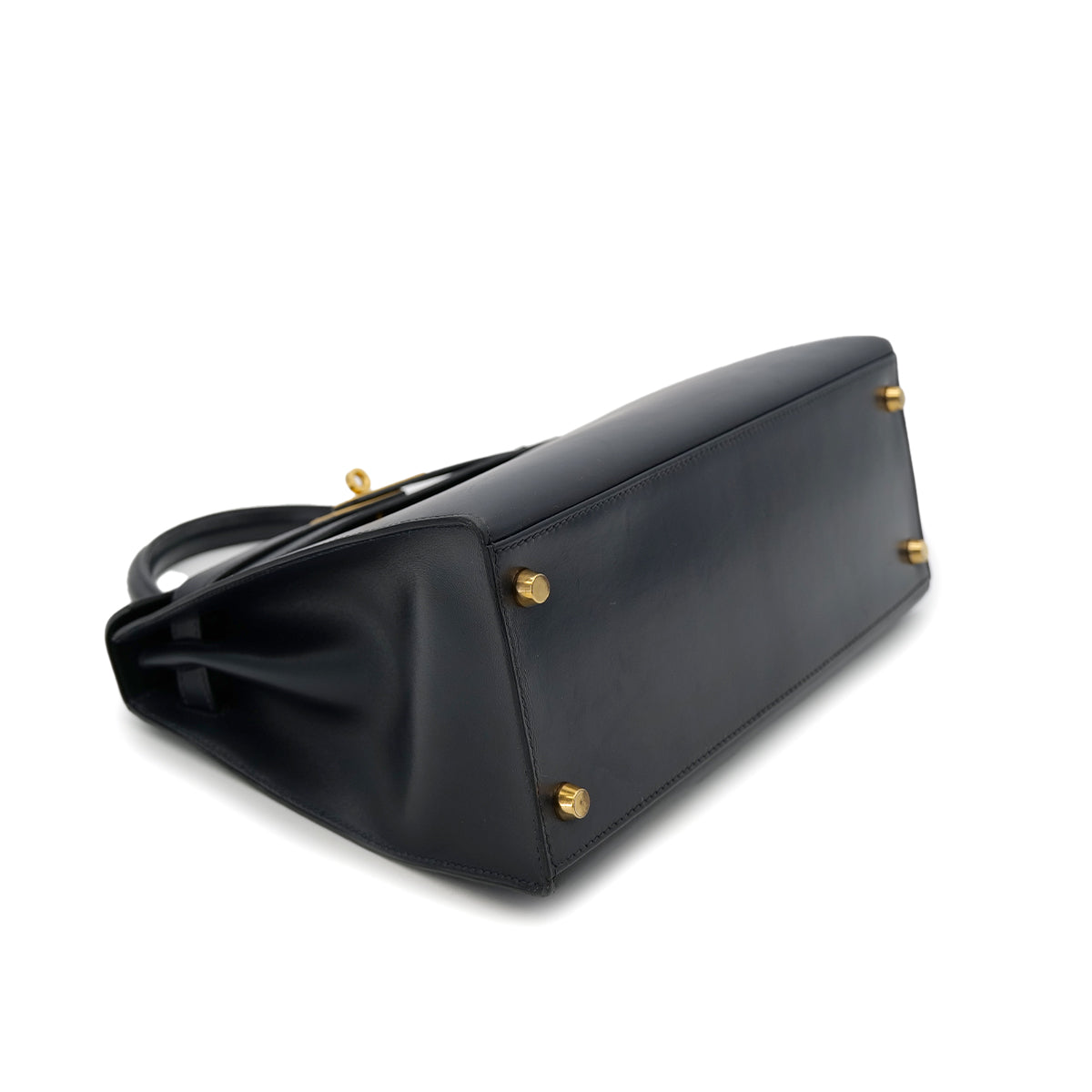 Luxury Promise Japan HERMES KELLY 28 SELLIER BLUE INDIGO BOXCALF HAND SHOULDER BAG □C GHW 90301712