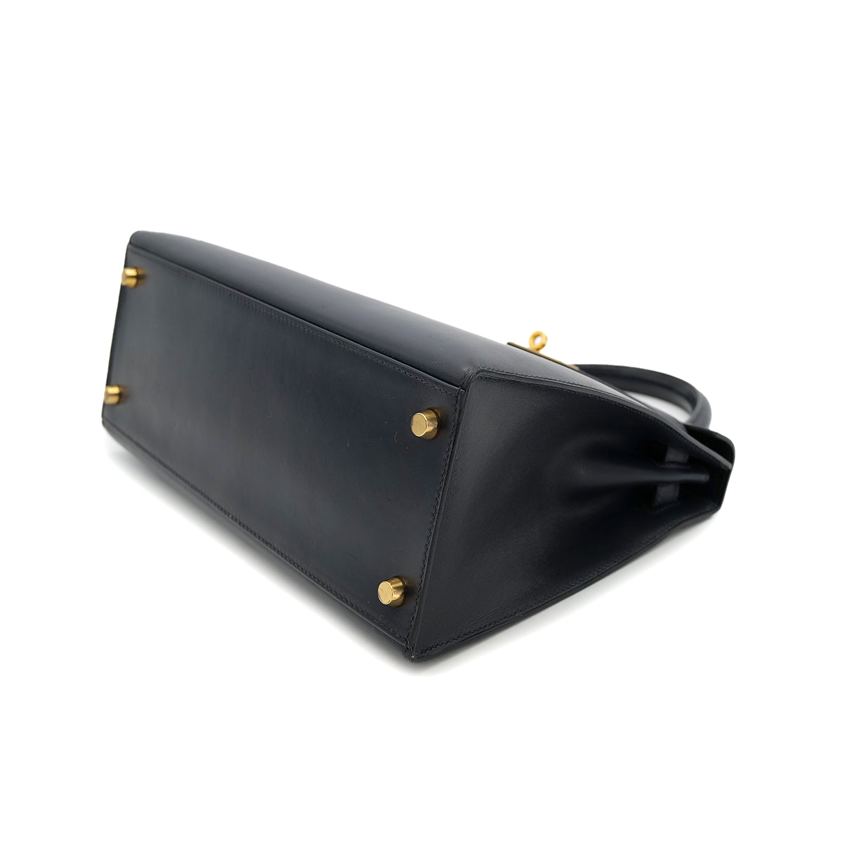 Luxury Promise Japan HERMES KELLY 28 SELLIER BLUE INDIGO BOXCALF HAND SHOULDER BAG □C GHW 90301712