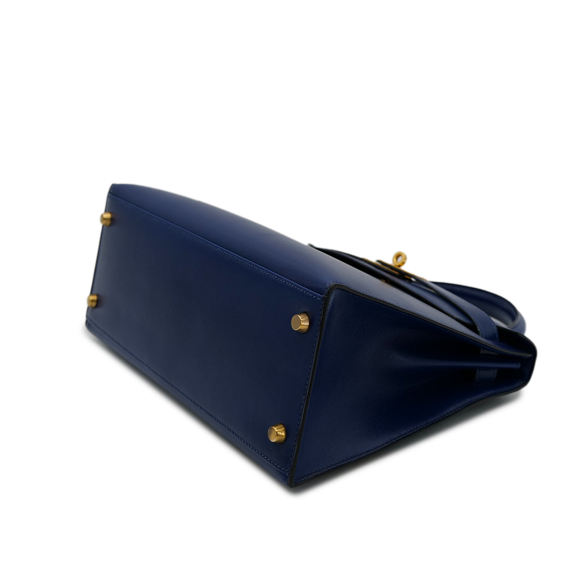 Luxury Promise Japan HERMES KELLY 28 SELLIER BLUE ROY BOXCALF HAND SHOULDER BAG 〇Y GHW 90302180