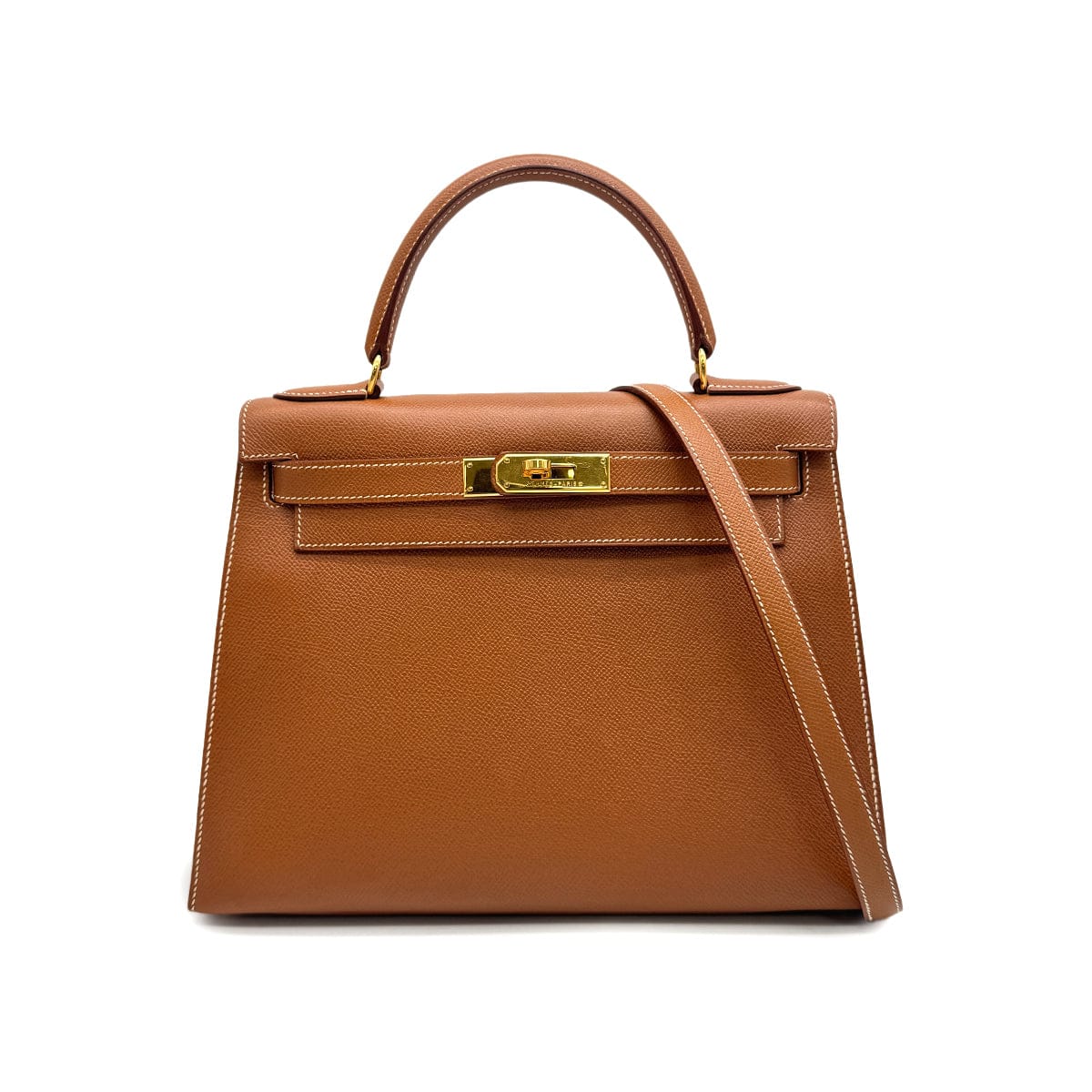 Luxury Promise Japan HERMES KELLY 28 SELLIER GOLD COUCHEVEL HAND SHOULDER BAG 1996 CIRCLE Z GOLD HARDWARE 90328920