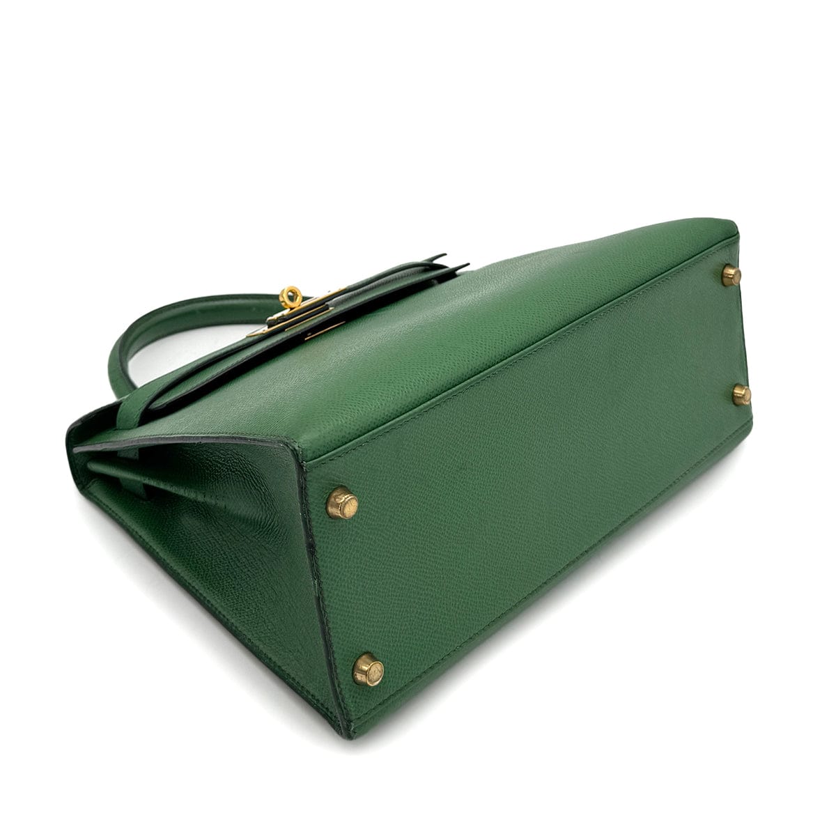 Luxury Promise Japan HERMES KELLY 28 SELLIER GREEN COUCHEVEL 〇X GHW 90272987
