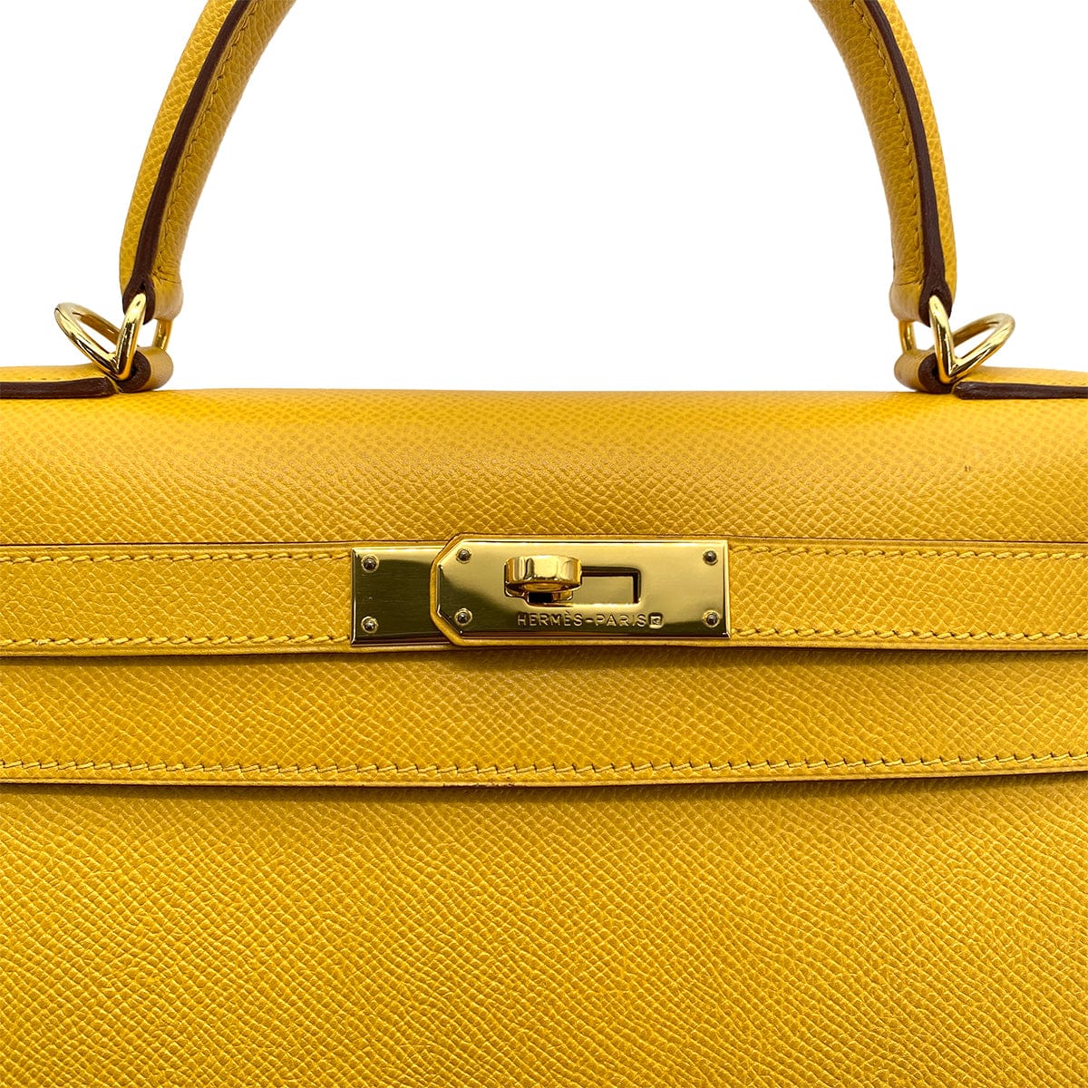 Luxury Promise Japan HERMES KELLY 28 SELLIER JAUNE COUCHEVEL HAND SHOULDER BAG □D GHW 90258107