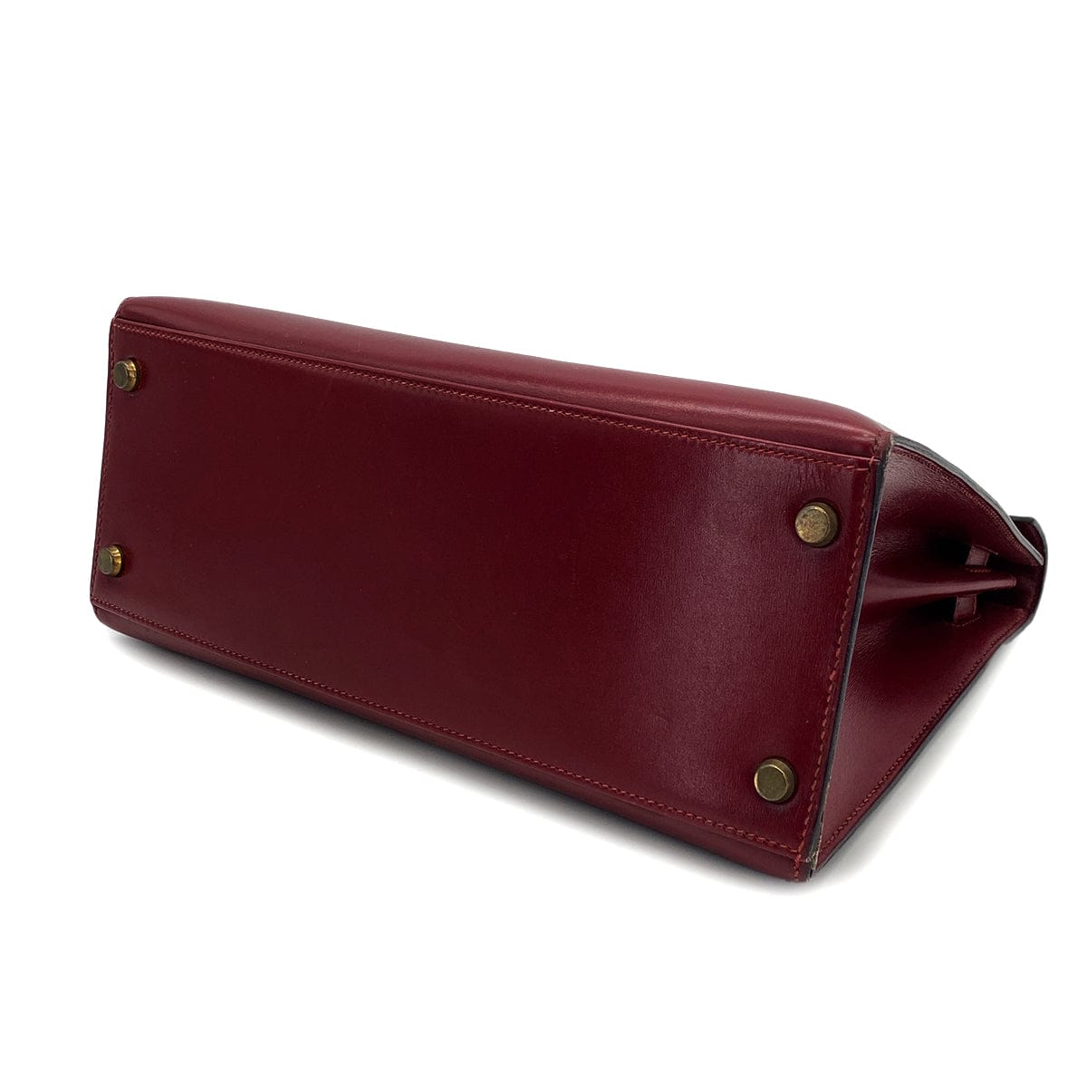 Luxury Promise Japan HERMES KELLY 28 SELLIER ROUGE H BOXCALF HAND BAG 1986 CIRCLE P GOLD HARDWARE 90317903