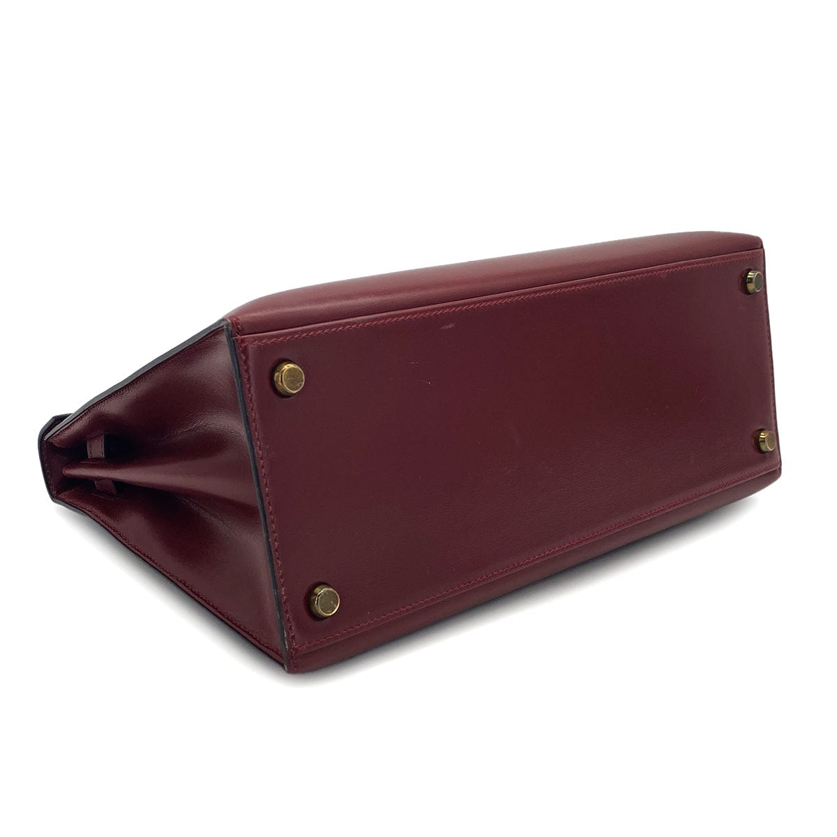 Luxury Promise Japan HERMES KELLY 28 SELLIER ROUGE H BOXCALF HAND SHOULDER BAG 1983 CIRCLE M GOLD HARDWRE 90314736