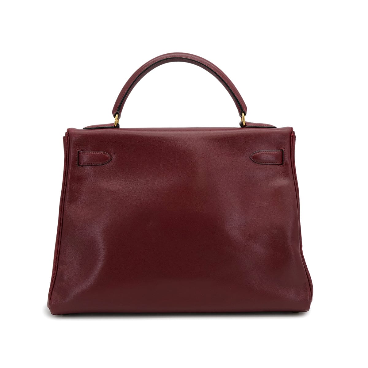 Luxury Promise Japan HERMES KELLY 32 RETORNE ROUGE H BOXCALF HAND BAG 1992 CIRCLE V GOLD HARDWARE 90323194