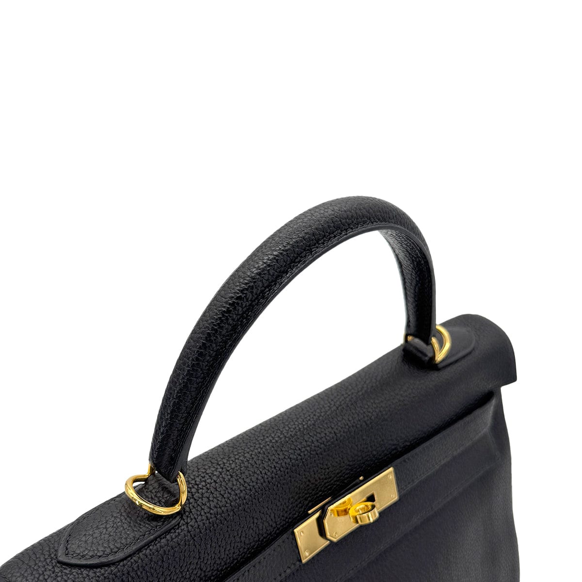 Luxury Promise Japan HERMES KELLY 32 RETOURNE BLACK TOGO HAND SHOULDER BAG □F GHW 90272497
