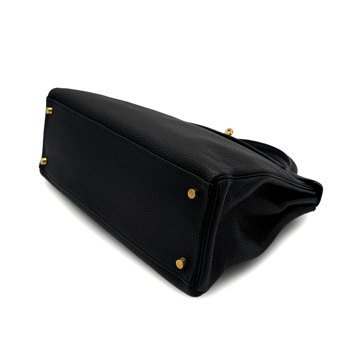 Luxury Promise Japan HERMES KELLY 32 RETOURNE BLACK TOGO HAND SHOULDER BAG □G GHW 90292887