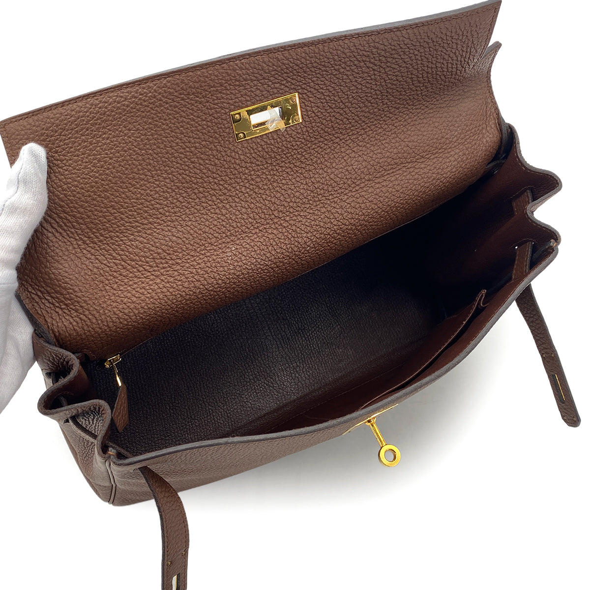 Luxury Promise Japan HERMES KELLY 32 RETOURNE BRULEE TOGO HAND SHOULDER BAG □R GHW 90301724