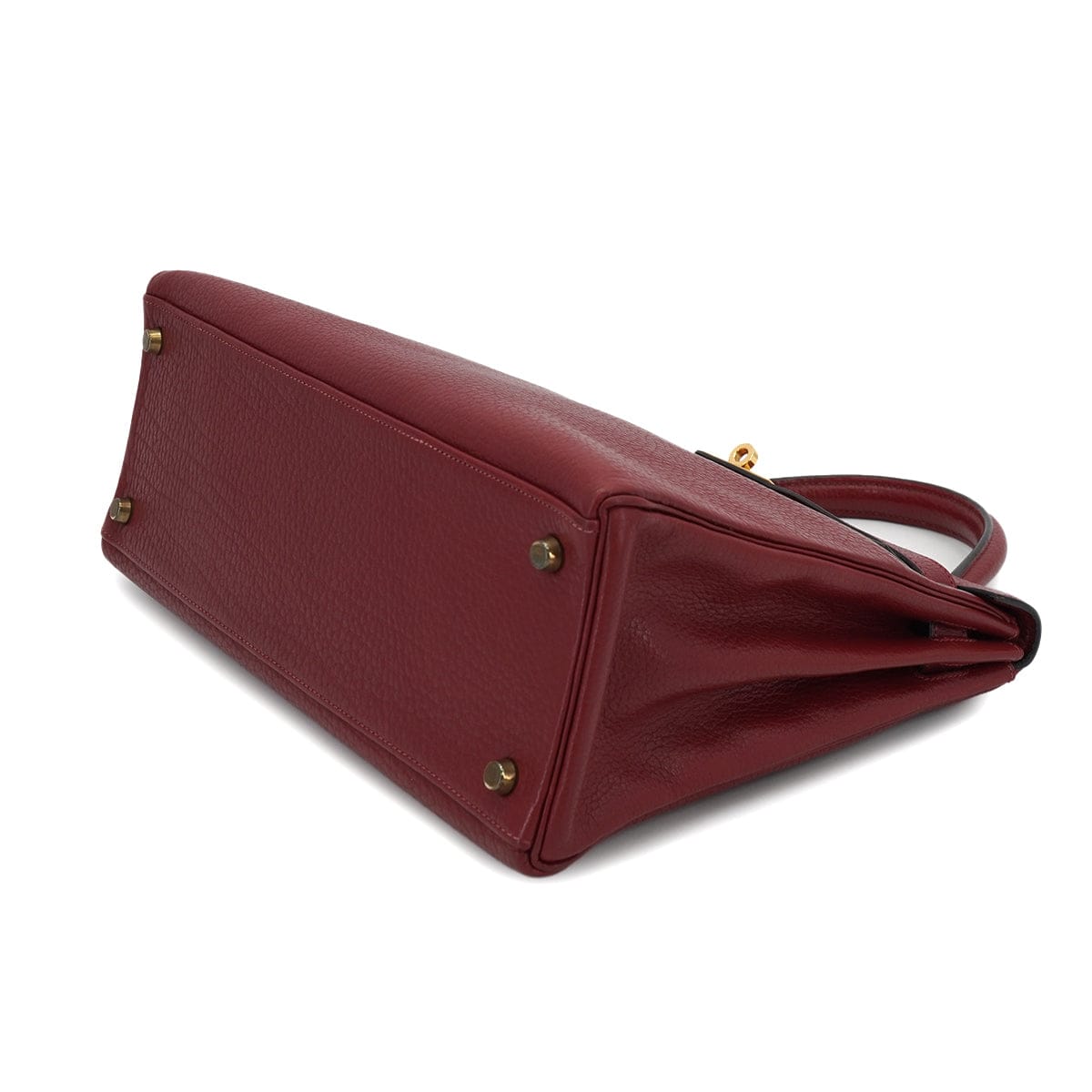 Luxury Promise Japan HERMES KELLY 32 RETOURNE ROUGE H TAURILLON CLEMENCE HAND SHOULDER BAG 1982 CIRCLE L GOLD HARDWARE 90331959