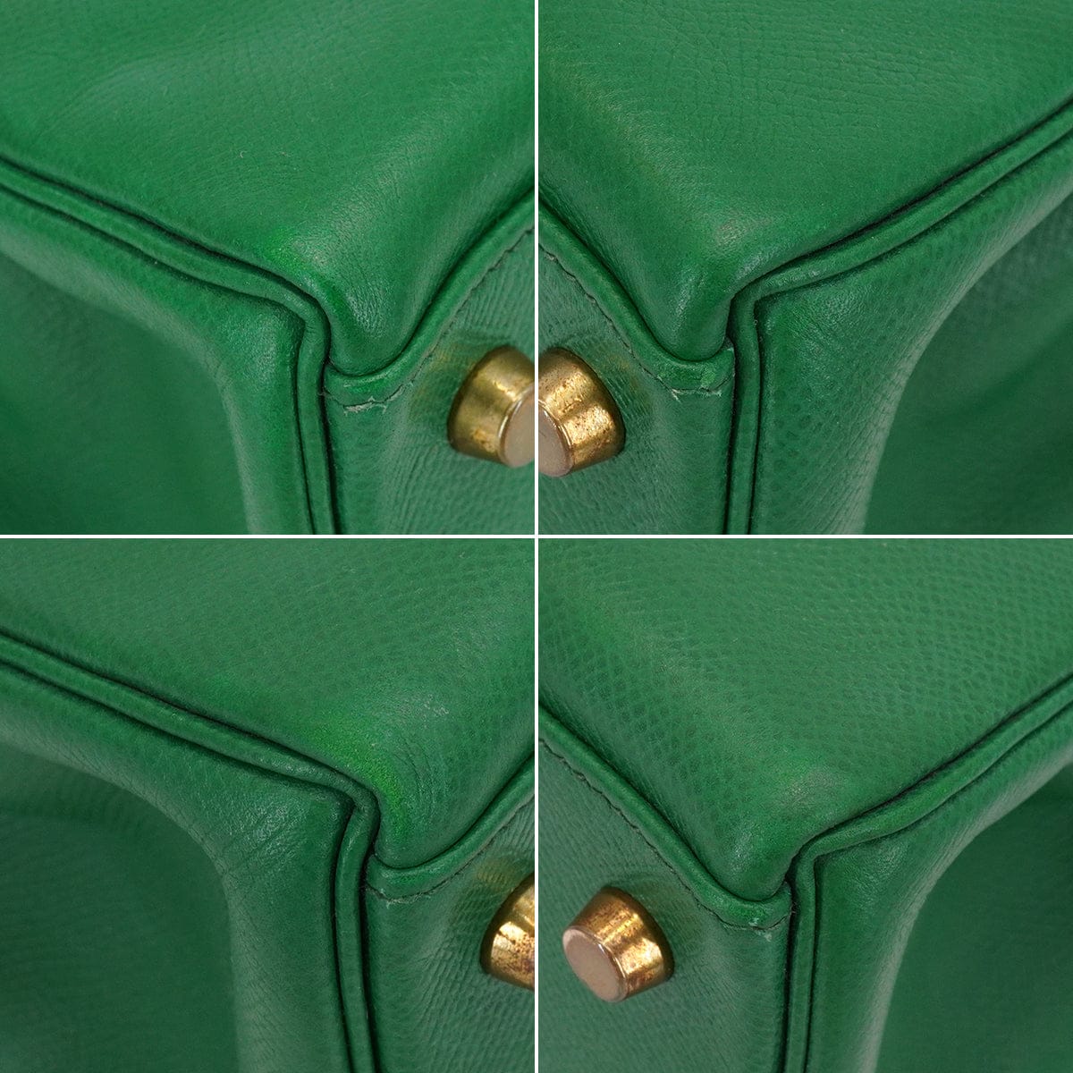 Luxury Promise Japan HERMES KELLY 32 RETOURNE VERT COURCHEVEL HAND SHOULDER BAG 1991 CIRCLE U GOLD HARDWARE 90346655