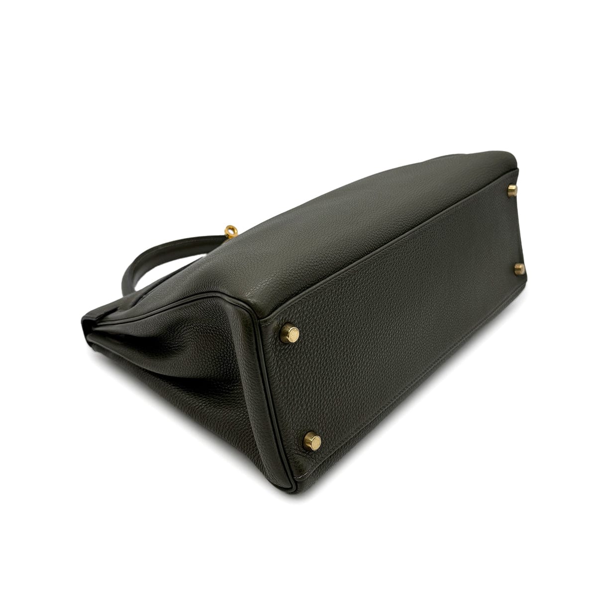 Luxury Promise Japan HERMES KELLY 32 RETOURNE VERT OLIVE EVERCOLOR HAND BAG □F GHW 90305222