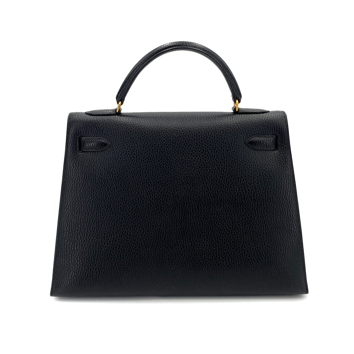 Luxury Promise Japan HERMES KELLY 32 SELLIER BLACK ARDENNES HAND SHOULDER BAG 〇X 90250515