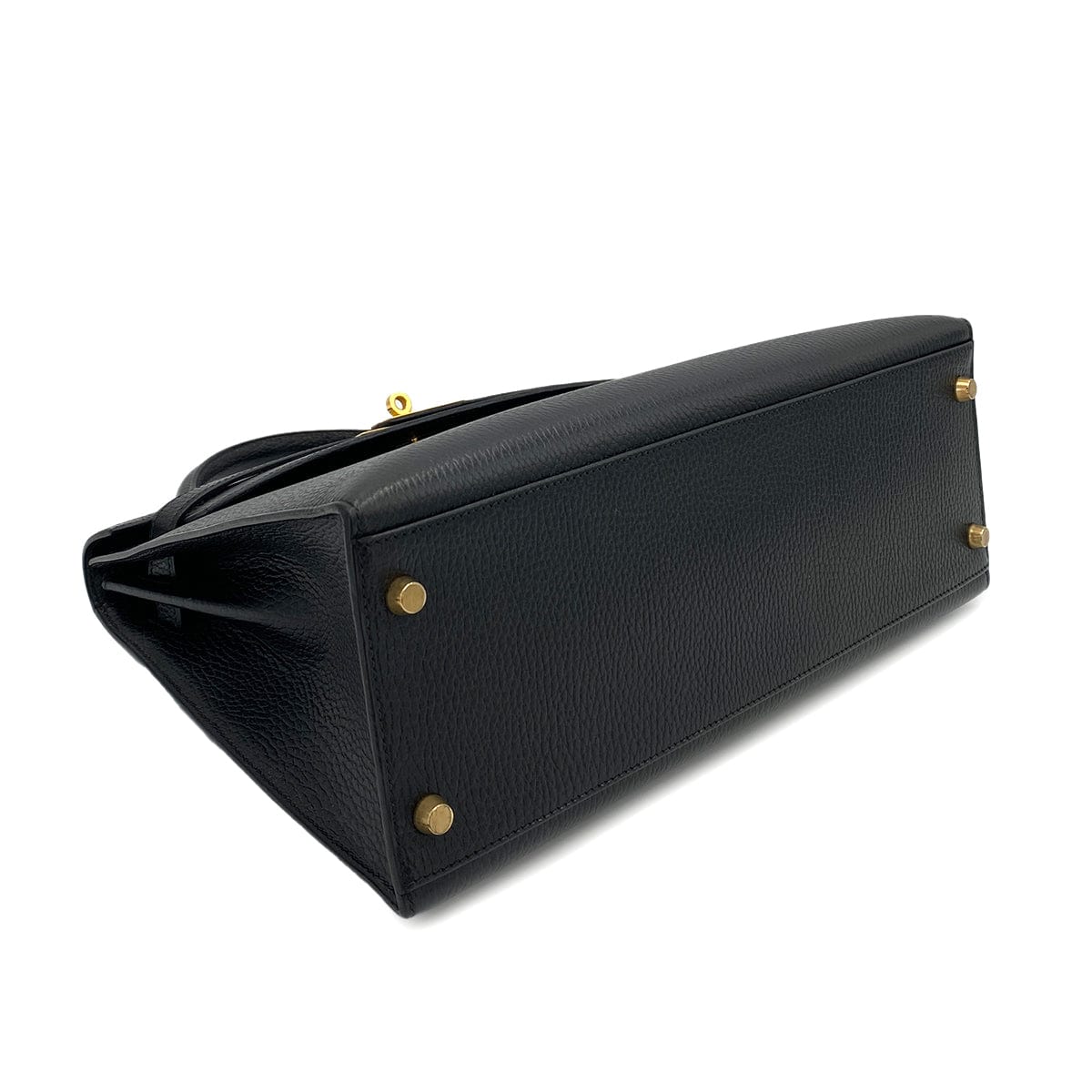 Luxury Promise Japan HERMES KELLY 32 SELLIER BLACK ARDENNES HAND SHOULDER BAG 〇X 90250515