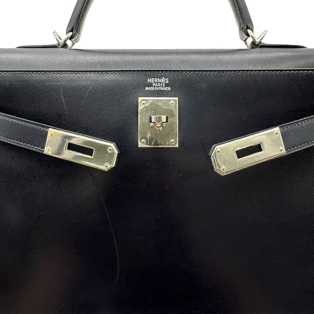 Luxury Promise Japan HERMES KELLY 32 SELLIER BLUE INDIGO BOXCALF HAND SHOULDER BAG □E SHW 90294204