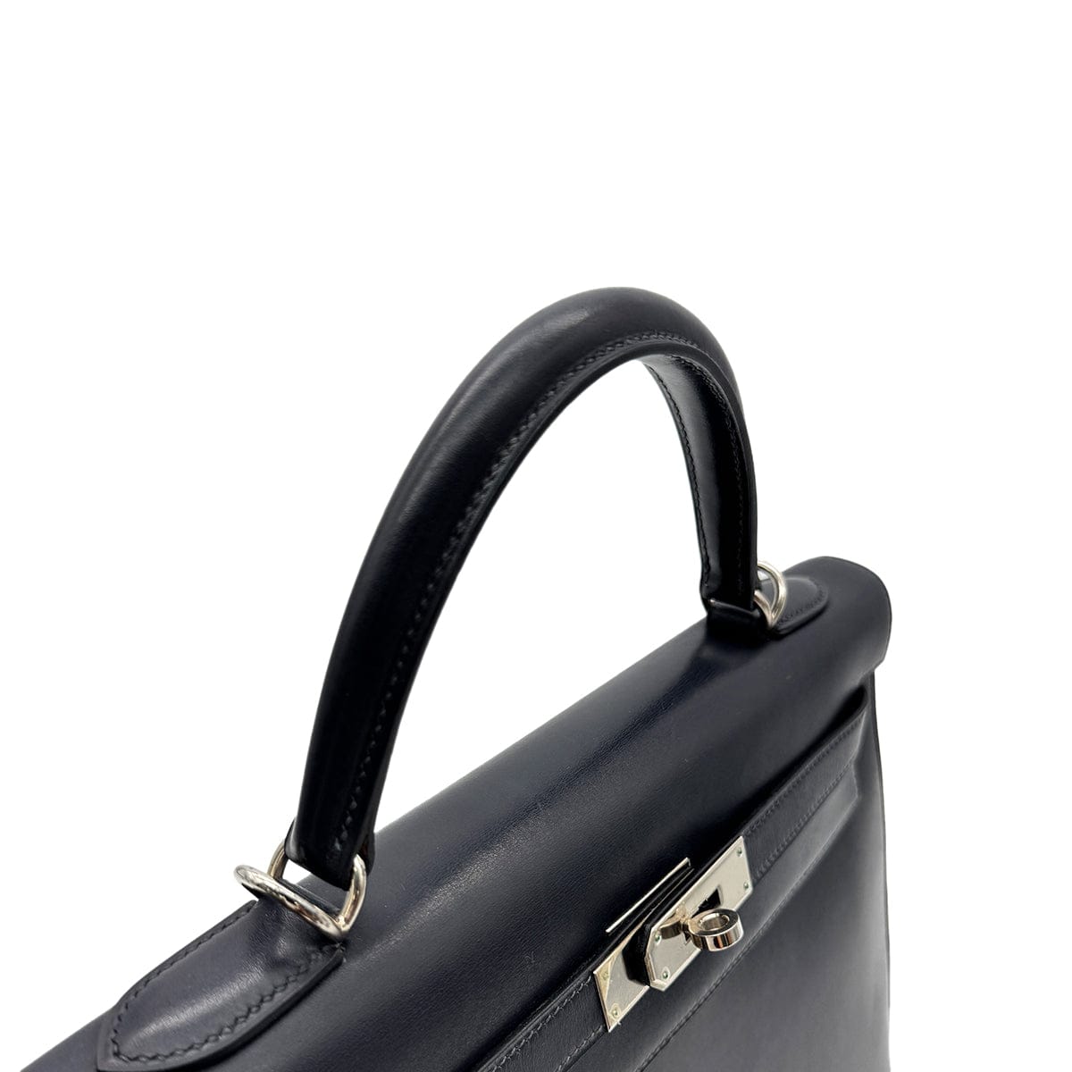 Luxury Promise Japan HERMES KELLY 32 SELLIER BLUE INDIGO BOXCALF HAND SHOULDER BAG □E SHW 90294204