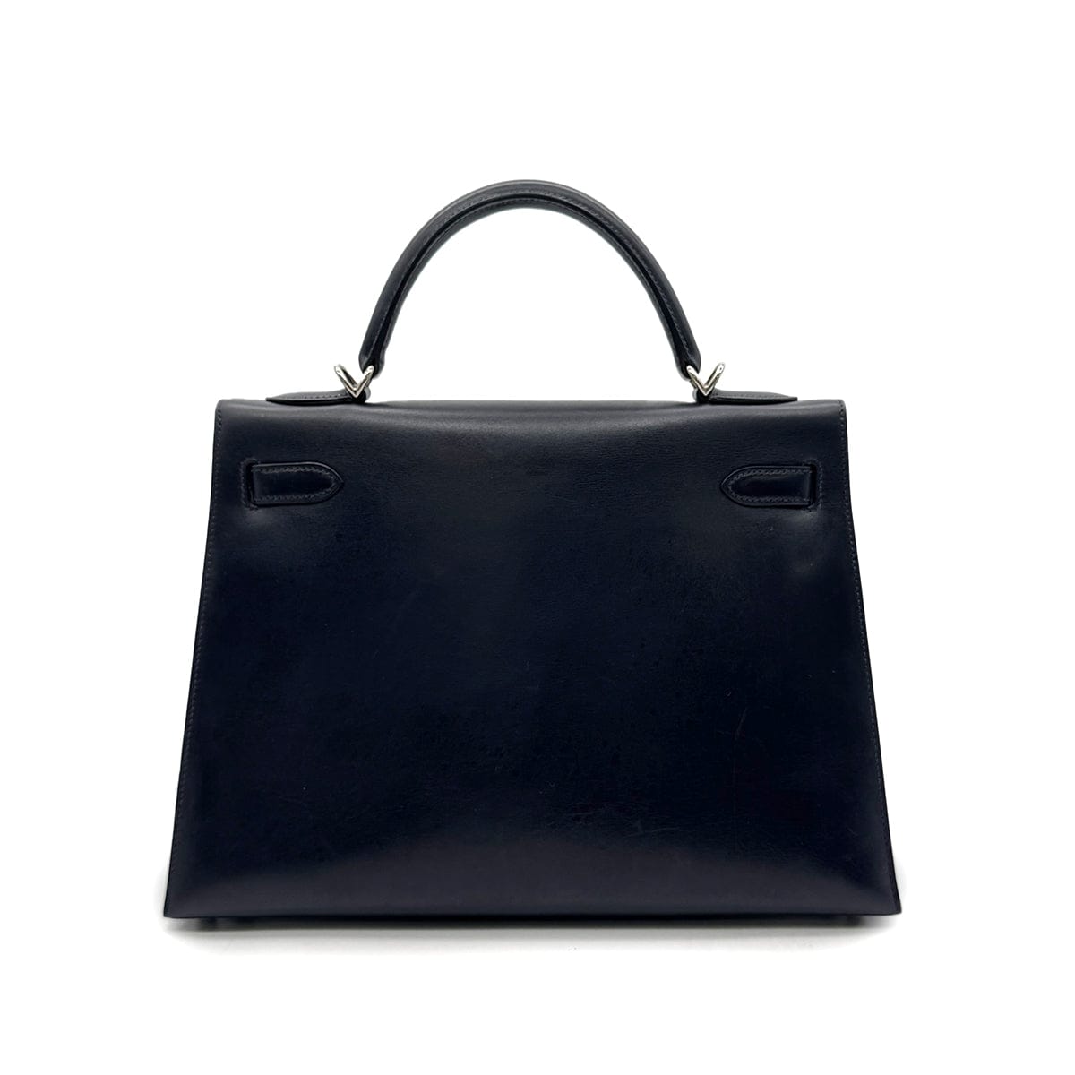 Luxury Promise Japan HERMES KELLY 32 SELLIER BLUE INDIGO BOXCALF HAND SHOULDER BAG □E SHW 90294204