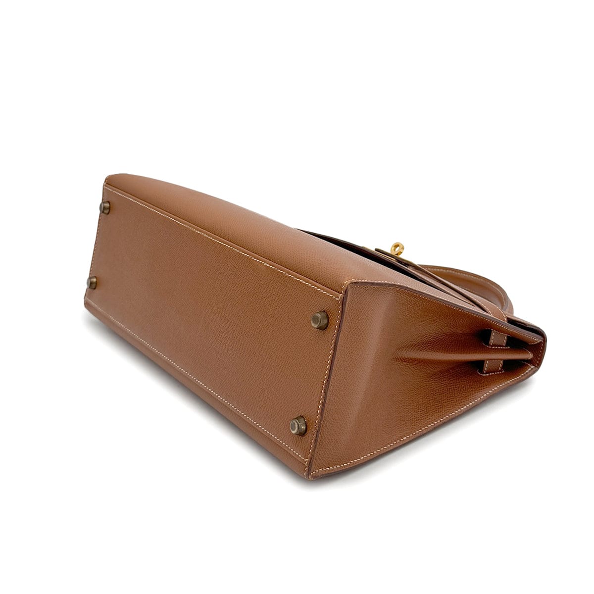 Luxury Promise Japan HERMES KELLY 32 SELLIER GOLD COURCHEVEL HAND SHOULDER BAG 1992 CIRCLE V GOLD HARDWARE 90325851